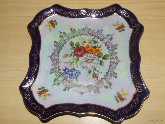 Блюдо тарелка поднос Богемия 19 век