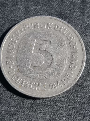 Германия  5 марок 1975 D
