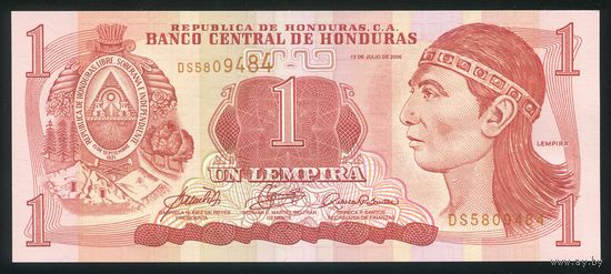 Гондурас 1 лемпира 2006 г. P84e. Серия DS. UNC
