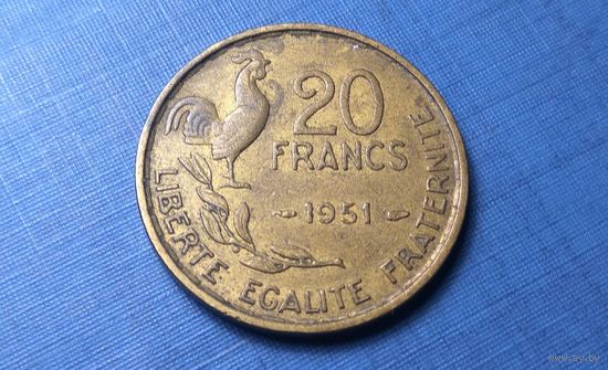 20 франков 1951. Франция.