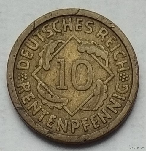 Германия 10 рентенпфеннигов 1924 г. А