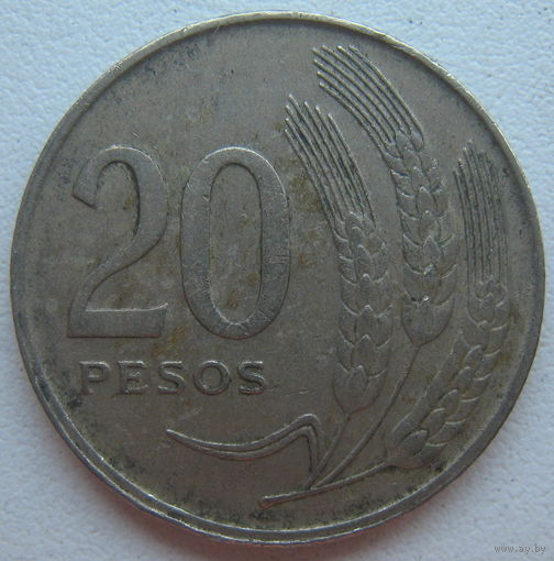 Уругвай 20 песо 1970 г.