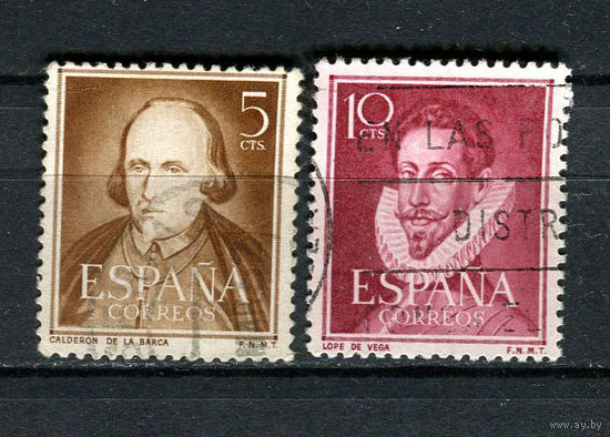 Испания - 1951 - Писатели - [Mi. 994-995] - полная серия - 2 марки. Гашеные.  (LOT K10)