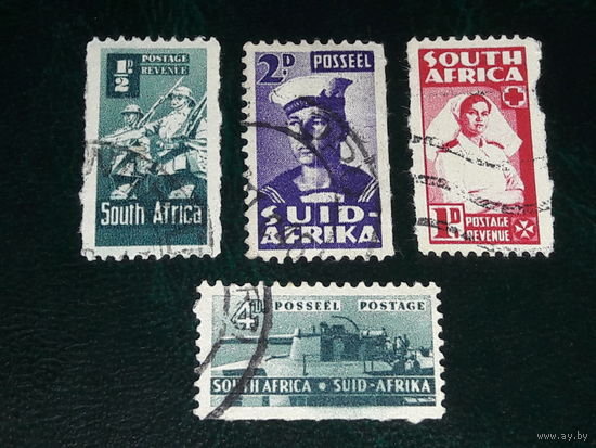 Южная Африка 1942 Военный выпуск. 4 марки одним лотом