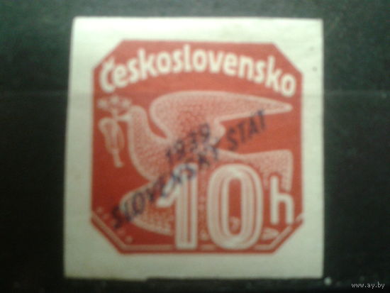 Словакия 1939 Надпечатка на газетной марке