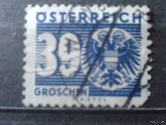 Австрия 1935 Доплатная марка, цифра и герб 39 грошей