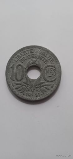 Франция 10 сантимов 1941 г.