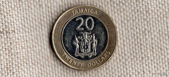 Ямайка 20 долларов 2008 /биметалл