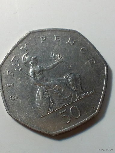 50 пенсов Британия 1997