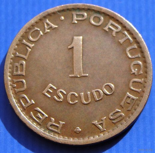 Мозамбик "Португальская колония". 1 эскудо 1957 год КМ#82   Тираж: 2.987.000 шт