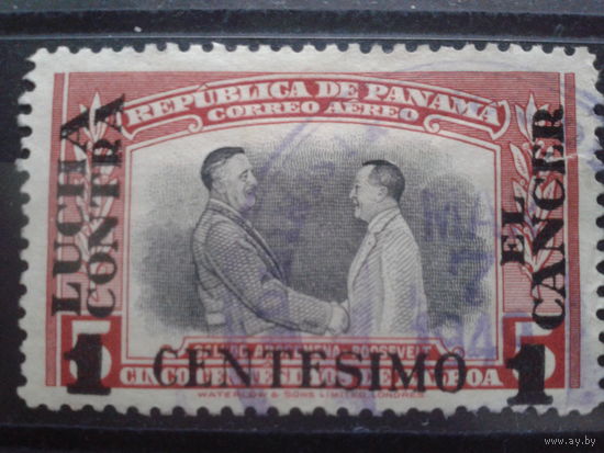 Панама, 1949. Рузвельт и Аросемека, надпечатка
