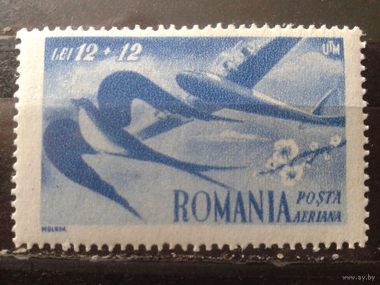 Румыния 1948 Авиапочта: самолет и ласточка** Михель-2,2 евро