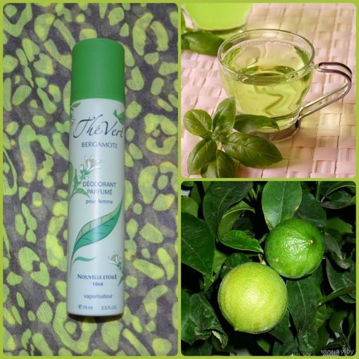 НОВАЯ ЗАРЯ Зеленый чай Бергамот (The Vert Bergamote) Парфюмированный Дезодорант-спрей (Spray) 75мл