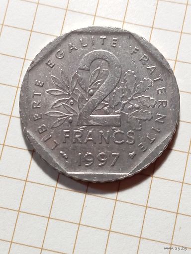 Франция 2 франка 1997 года .