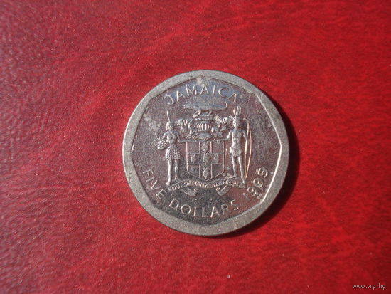 5 долларов 1995 год Ямайка