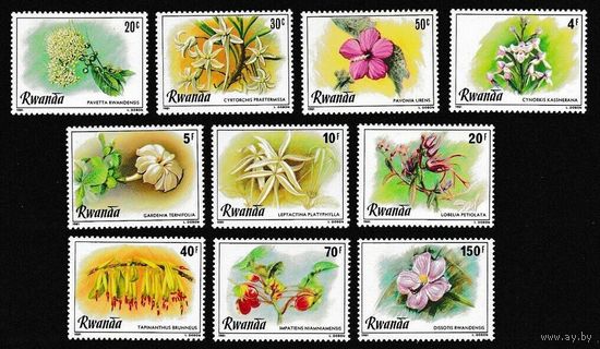 1981 Руанда 1093-1102 Цветы 11,00 евро
