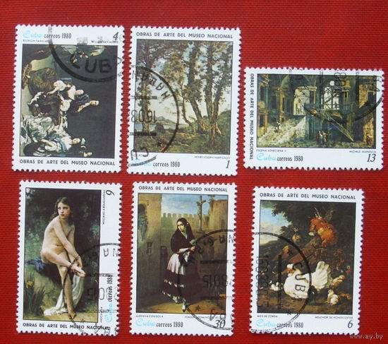 Куба. Живопись. ( 6 марок ) 1980 года. 7-9.