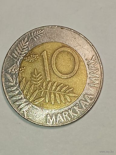Финляндия 10 марок 1993 года .