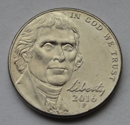 США, 5 центов 2016 г. Р