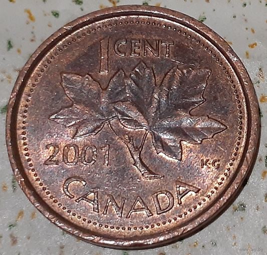 Канада 1 цент, 2001 Без отметки монетного двора (не магнетик) (7-1-46)