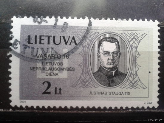 Литва 2001 Священнослужитель и политик Михель-1,8 евро гаш