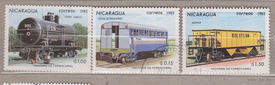 Железная дорога Поезда Никарагуа 1984 год  лот  1086 МОЖНО РАЗДЕЛЬНО