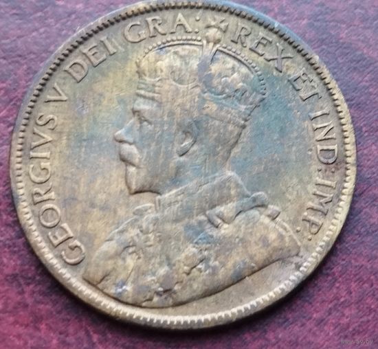 Ньюфаундленд 1 цент, 1913-1936