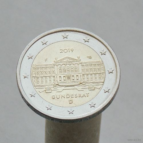 Германия 2 евро 2019 D 70 лет Бундесрату