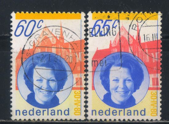 Нидерланды 1980-1 Королева Беатрикс Коронация #1160,1175