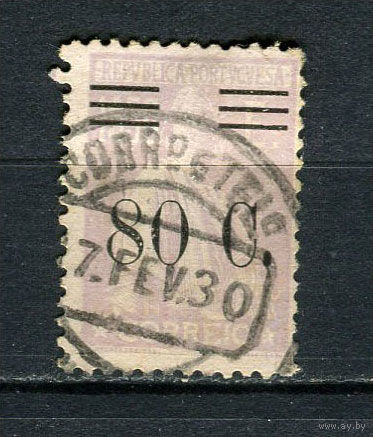 Португалия - 1928/1929 - Надпечатка 80С на 1,50Е - [Mi.502] - 1 марка. Гашеная.  (Лот 29DL)