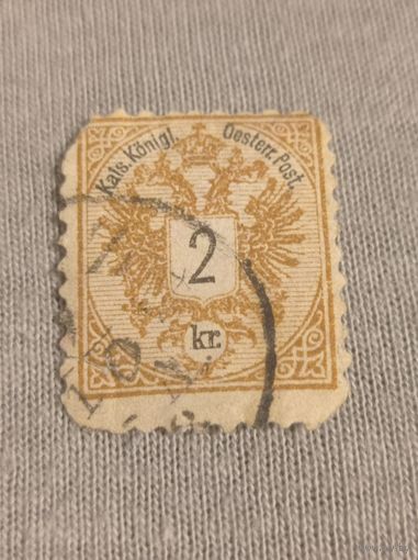 Почта Австро Венгрии 1883 года. 2 крейцера