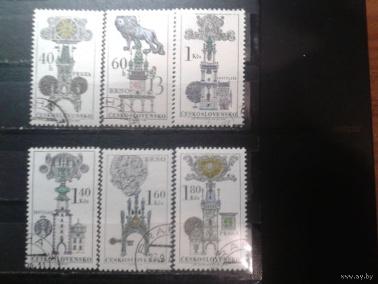 Чехословакия 1970 Эмблемы городов Полная серия с клеем без наклеек