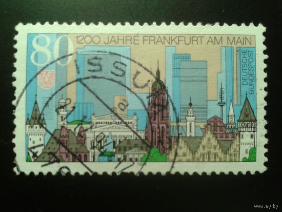 Германия 1994 1200 лет г. Франкфурт на Майне, герб Михель-0,7 евро гаш.