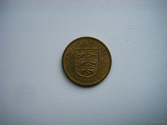 Остров Джерси 1/4 шиллинга 1957г.