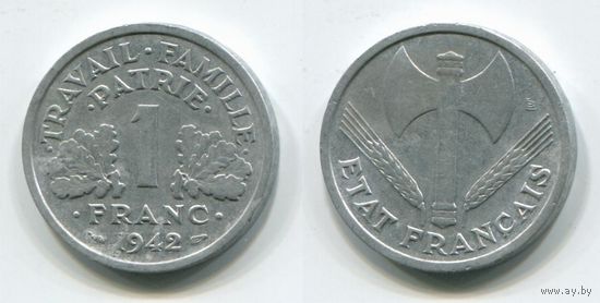 Франция. 1 франк (1942)