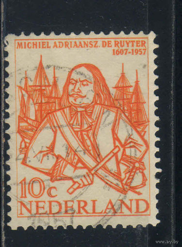 Нидерланды 1957 350 летие адмирала Микеля де Рюйтера #697