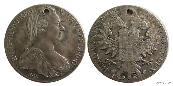 Талер 1780 Рестрайк Мария Терезия 1780, серебро