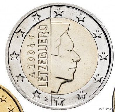 2 евро 2004 Люксембург UNC из ролла