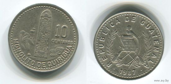 Гватемала. 10 сентаво (1987)