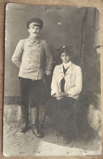 Фото двух мужчин. До 1917 г. 9х14 см