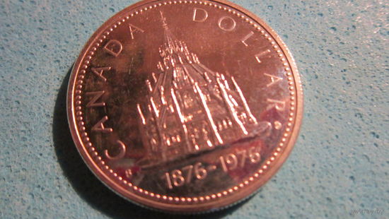 Монета Канада 1 доллар серебро 1976 г.