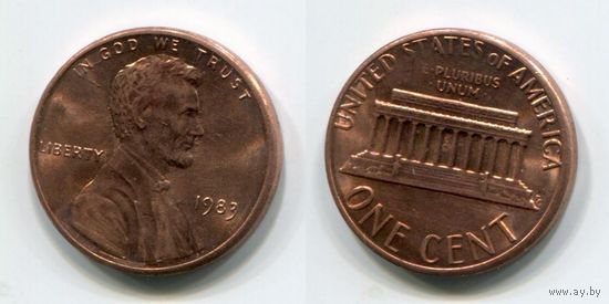 США. 1 цент (1983, aUNC)