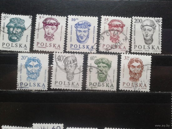Польша, 1984-89, Стандарт, головы из Вавельского замка (2 скана), полная серия