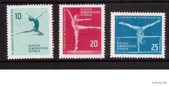 ГДР-1961,(Мих.830-832)   **    , Спорт