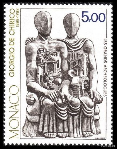 1988 Монако 1889 Живопись - 100 лет Джорджо де Кирико 2,80 евро