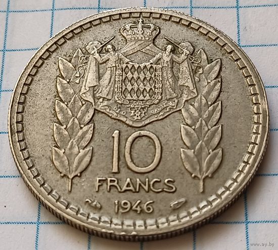 Монако 10 франков, 1946     ( 2-10-3 )