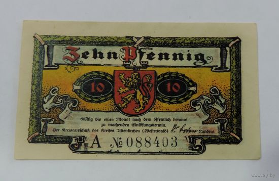 10 пфеннигов 1921г. (Нотгельд) Германия.