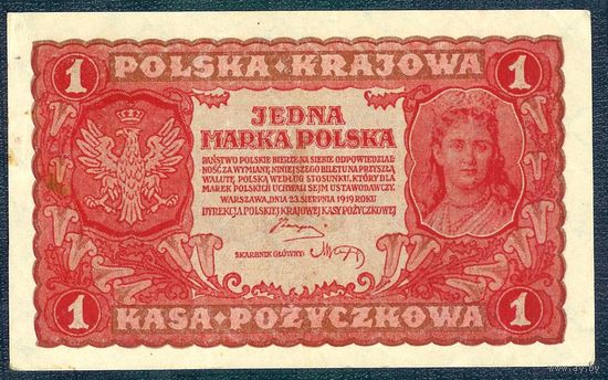 Польша, 1 марка польская 1919 год.