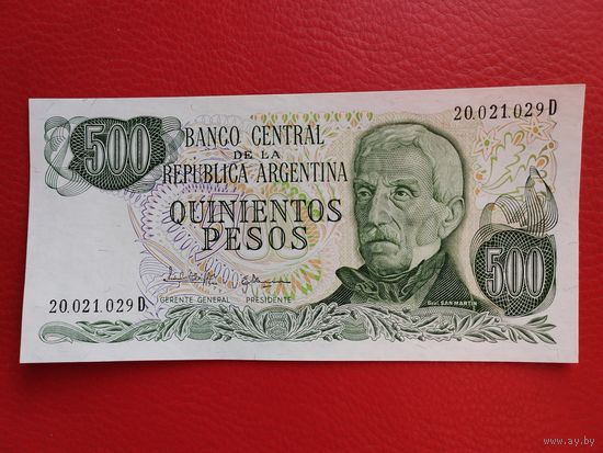 Аргентина 500 песо 1977-1982г unc, пресс.