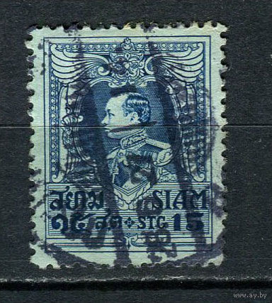 Таиланд - 1920/1926 - Король Вачиравуд 15S - (есть тонкое место) - [Mi.171A] - 1 марка. Гашеная.  (LOT EE43)-T10P20